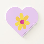 Roze Flamingo Blue en Gele Floral Wreate Notitieboek (Achterkant)