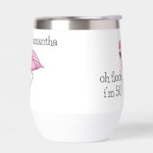 Roze Flamingo Boa Oh Flock Ik ben 50 Verjaardag Na (Links)