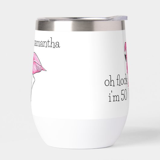 Roze Flamingo Boa Oh Flock Ik ben 50 Verjaardag Na (Links)