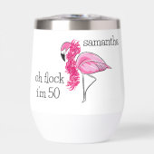 Roze Flamingo Boa Oh Flock Ik ben 50 Verjaardag Na (Voorkant)