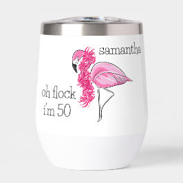 Roze Flamingo Boa Oh Flock Ik ben 50 Verjaardag Na