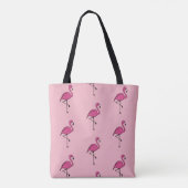Roze Flamingo Boodschappentas Cadeau Tote Bag (Achterkant)