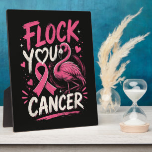 Roze Flamingo Borstkanker Strijdster Ondersteuning Fotoplaat