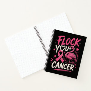 Roze Flamingo Borstkanker Strijdster Ondersteuning Notitieboek