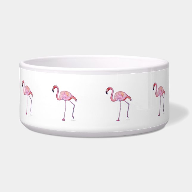 Roze Flamingo Bowl Voerbakje (Voorkant)