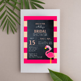Roze Flamingo Bridal Shower Uitnodiging