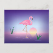 Roze Flamingo Briefkaart (Voorkant)