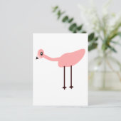 Roze flamingo briefkaart (Staand voorkant)