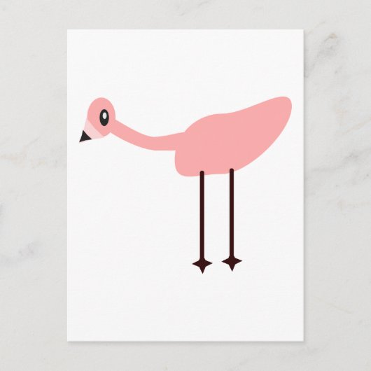 Roze flamingo briefkaart (Voorkant)