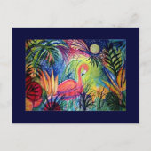 Roze Flamingo Briefkaart (Voorkant)