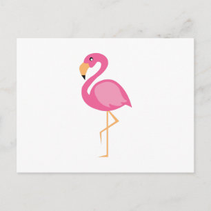 Roze Flamingo Briefkaart