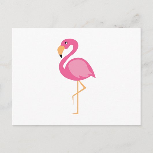 Roze Flamingo Briefkaart (Voorkant)