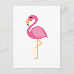 Roze Flamingo Briefkaart