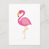 Roze Flamingo Briefkaart (Voorkant)