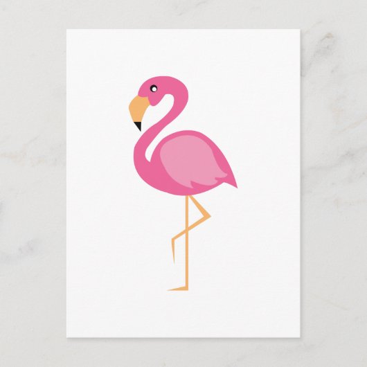 Roze Flamingo Briefkaart (Voorkant)