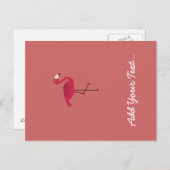 Roze Flamingo Briefkaart (Voorkant / Achterkant)