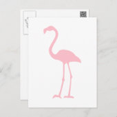 Roze Flamingo Briefkaart (Voorkant / Achterkant)