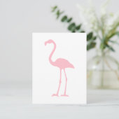 Roze Flamingo Briefkaart (Staand voorkant)