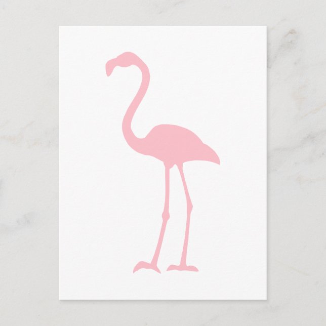 Roze Flamingo Briefkaart (Voorkant)