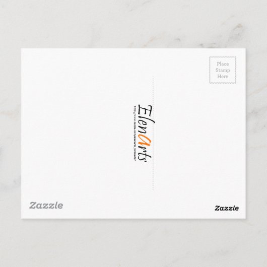 Roze flamingo briefkaart (Achterkant)