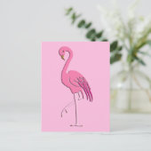  roze flamingo briefkaart (Staand voorkant)