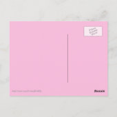  roze flamingo briefkaart (Achterkant)