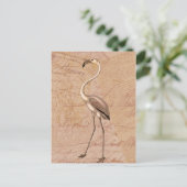 Roze Flamingo Briefkaart (Staand voorkant)
