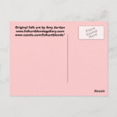 Roze Flamingo - briefkaart artsy (2) (Achterkant)