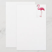 Roze Flamingo Briefpapier (Voorkant / Achterkant)