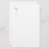 Roze Flamingo Briefpapier (Voorkant / Achterkant)