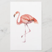 Roze Flamingo Briefpapier (Voorkant)