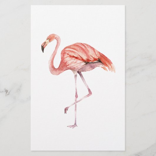 Roze Flamingo Briefpapier (Voorkant)