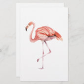 Roze Flamingo Briefpapier (Voorkant / Achterkant)