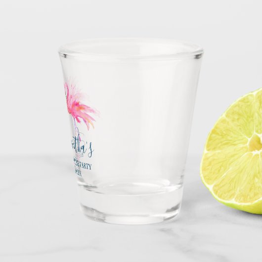 Roze Flamingo Bruidsfeestcadeau Idee Shot Glas (Rechts)