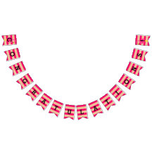 Roze flamingo Bunting Banner