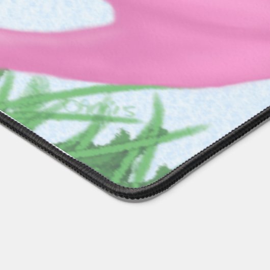  roze flamingo bureaumat (Hoek)