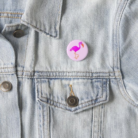 Roze Flamingo Button (In situ)