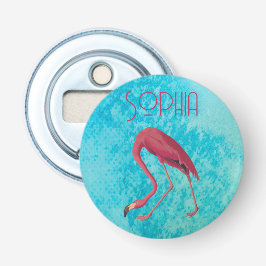  roze flamingo button flesopener