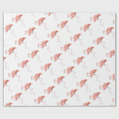 Roze Flamingo Cadeaupapier (Vlak)
