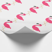Roze Flamingo Cadeaupapier (Hoek)