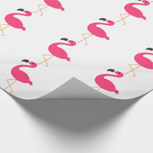 Roze Flamingo Cadeaupapier (Hoek)
