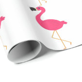 Roze Flamingo Cadeaupapier (Rol Hoek)
