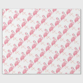 Roze flamingo cadeaupapier (Vlak)