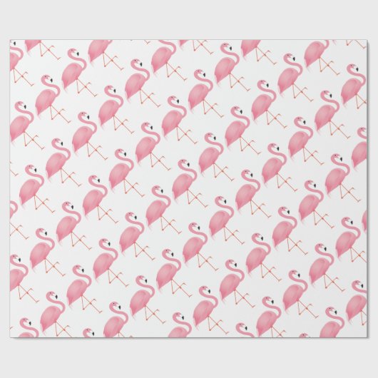 Roze flamingo cadeaupapier (Vlak)