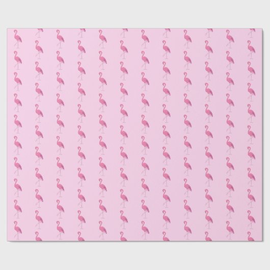  roze flamingo cadeaupapier (Vlak)