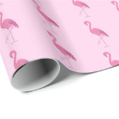  roze flamingo cadeaupapier (Rol Hoek)