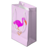 Roze Flamingo Cadeautas (Voorkant Gekanteld)