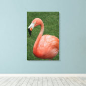 Roze Flamingo Canvas Afdruk (Insitu (Houten vloer))