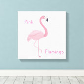 Roze Flamingo Canvas Afdruk (Insitu (Houten vloer))