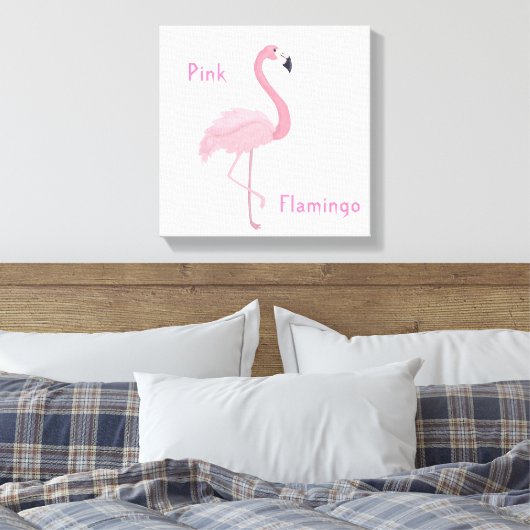 Roze Flamingo Canvas Afdruk (Insitu (Slaapkamer))